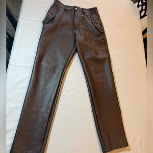Forever 21 Men's Dark Brown Pleather Pants